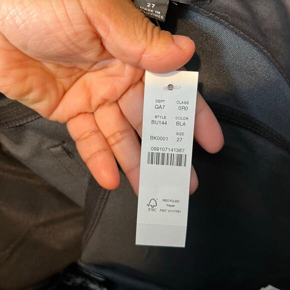 J. CREW COLLECTION Demi Boot Pants Faux Patent Leather High Rise Cropped 27 New - Picture 2 of 7